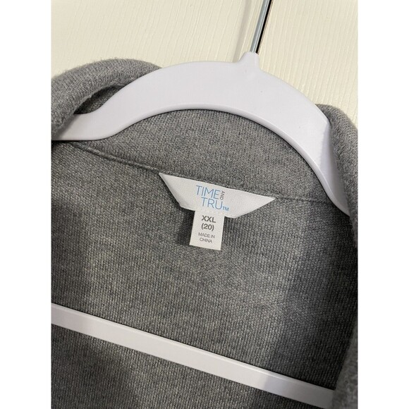 Time and Tru Women's Size XXL (20) Open Coatigan Gray With Front Pockets - Picture 6 of 12